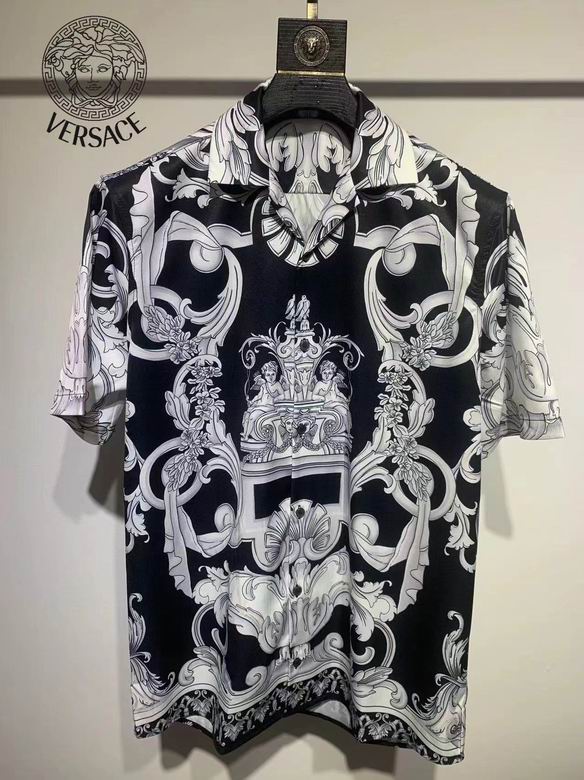 Versace Shirt Short Slv Mens ID:20230310-139
